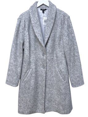Torrid Gray Coat Womens Plus Size 2X Peacoat Jacket Knee Length Classic NWT